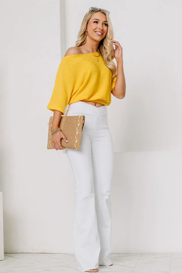 A Ray Of Sunshine Cropped Top | Yellow