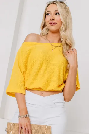 A Ray Of Sunshine Cropped Top | Yellow