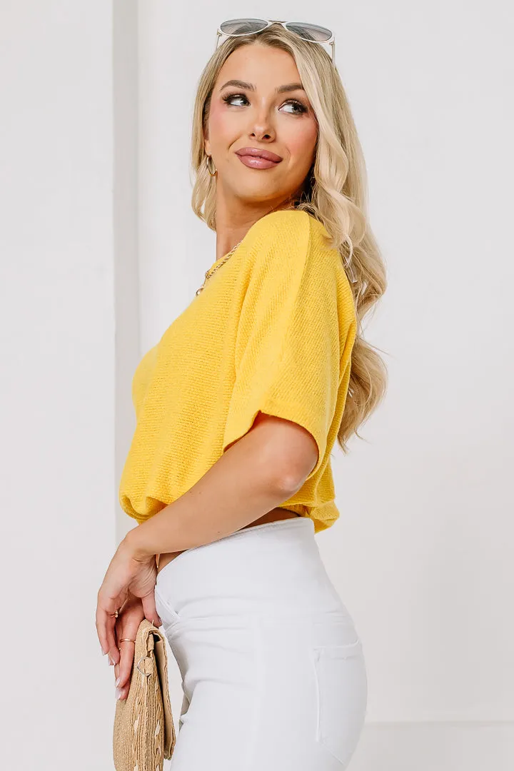 A Ray Of Sunshine Cropped Top | Yellow