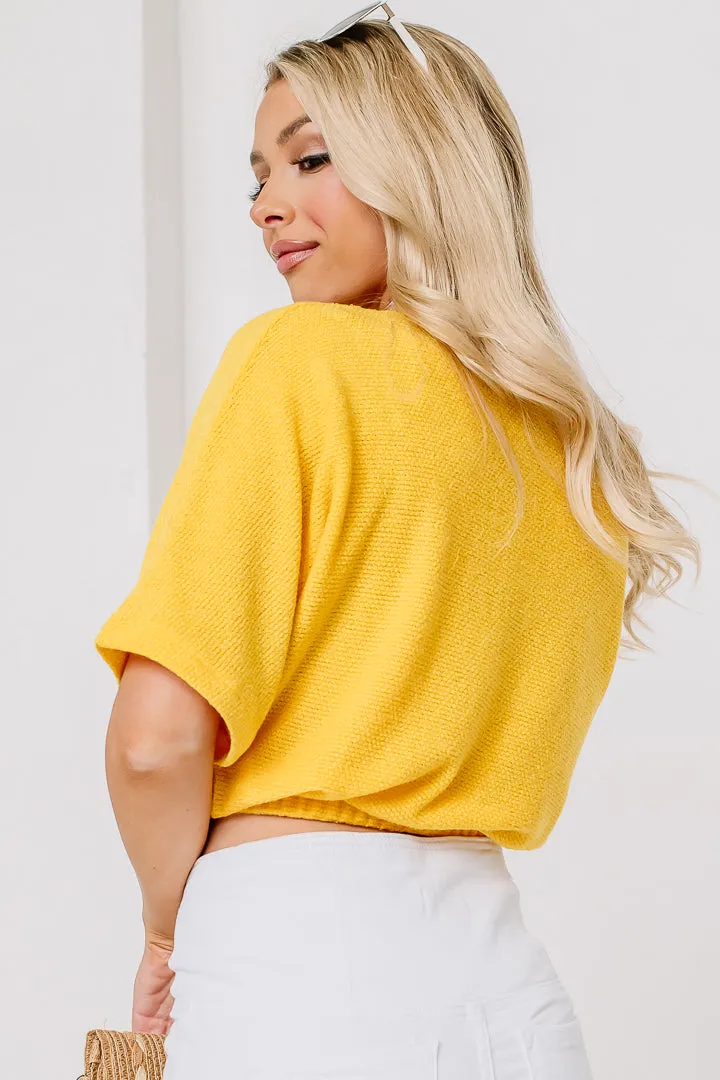 A Ray Of Sunshine Cropped Top | Yellow