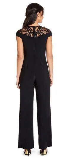 Adrianna Papell AP1E206569 Short Sleeve Formal Beaded Pant Suit