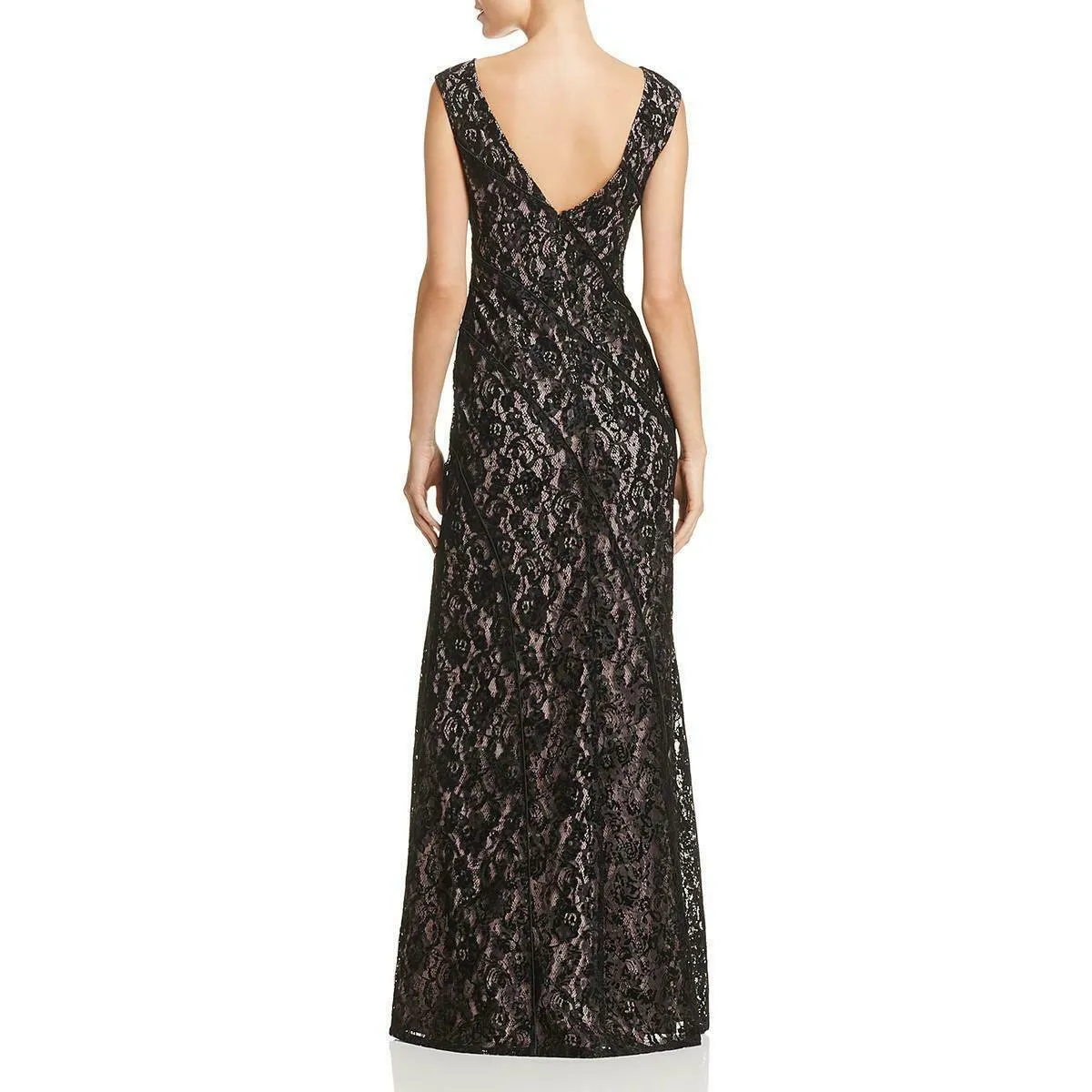 Aidan by Aidan Mattox Long Formal Floral Lace Dress Sale