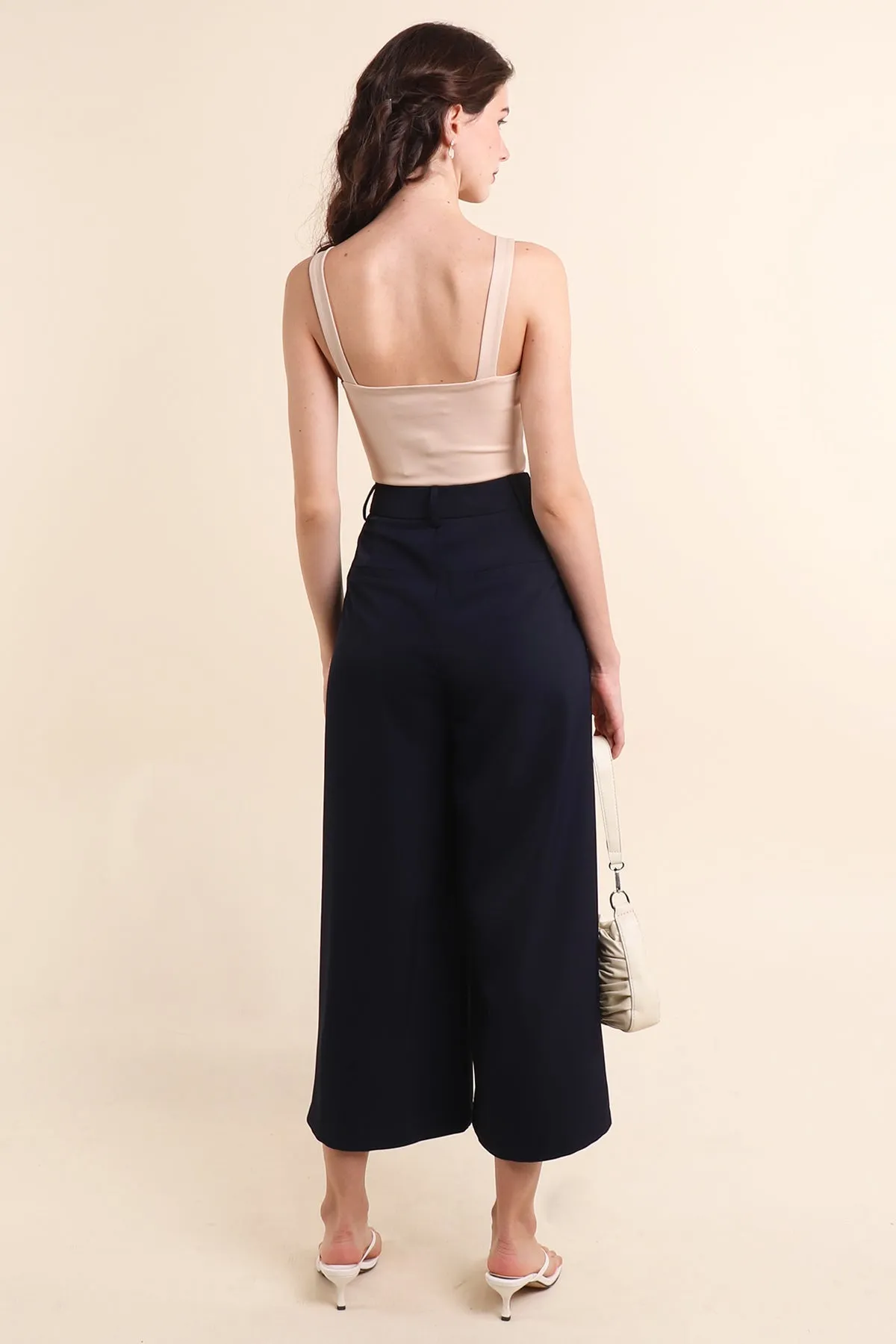 ALVIE WIDE-LEGGED PANTS IN NAVY