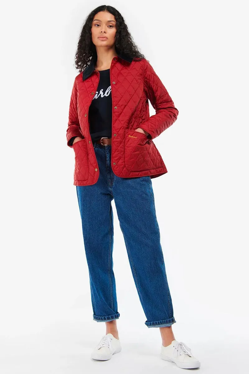 Annandale Quilted Jacket Dark Red