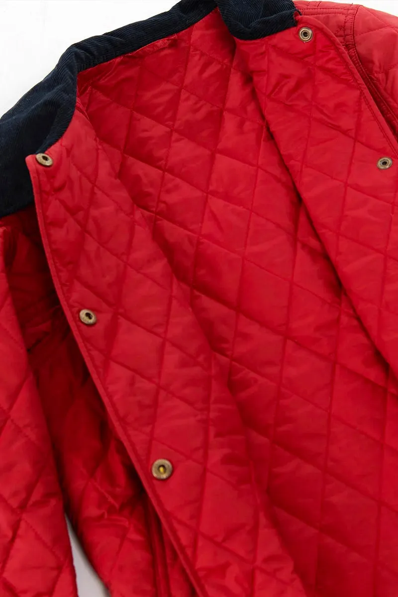 Annandale Quilted Jacket Dark Red