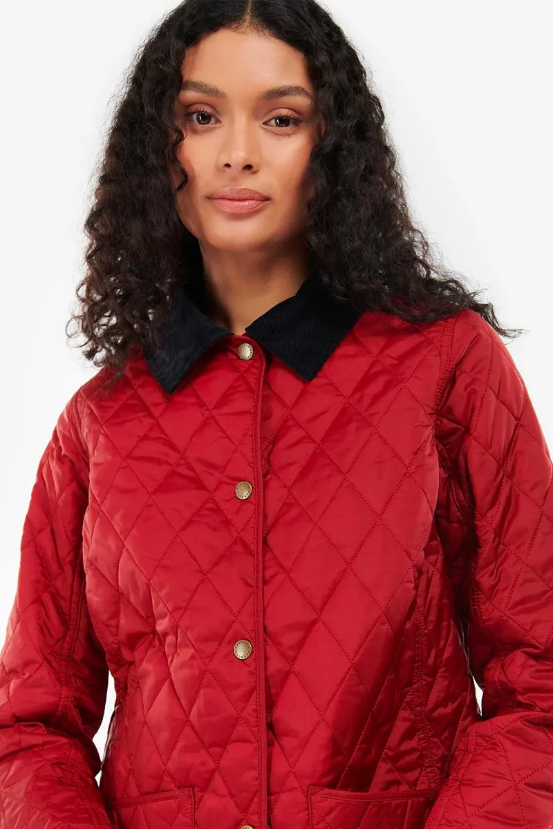 Annandale Quilted Jacket Dark Red