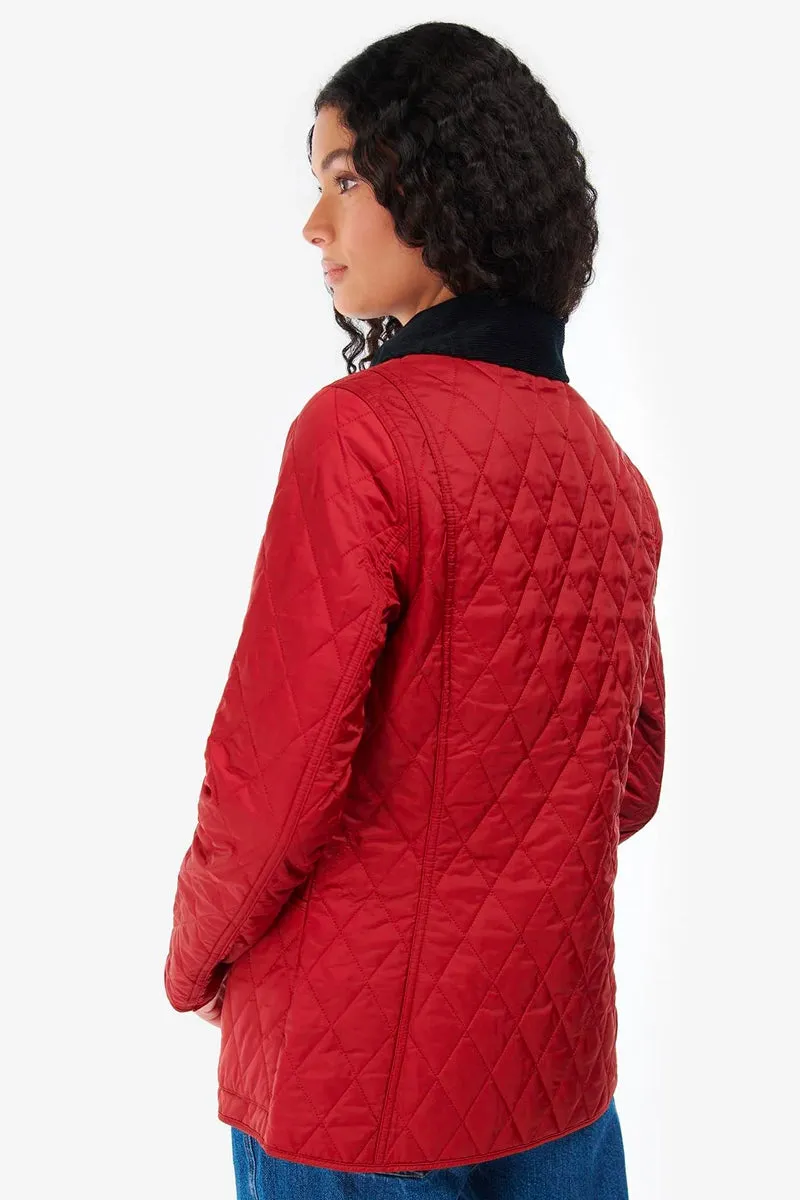 Annandale Quilted Jacket Dark Red