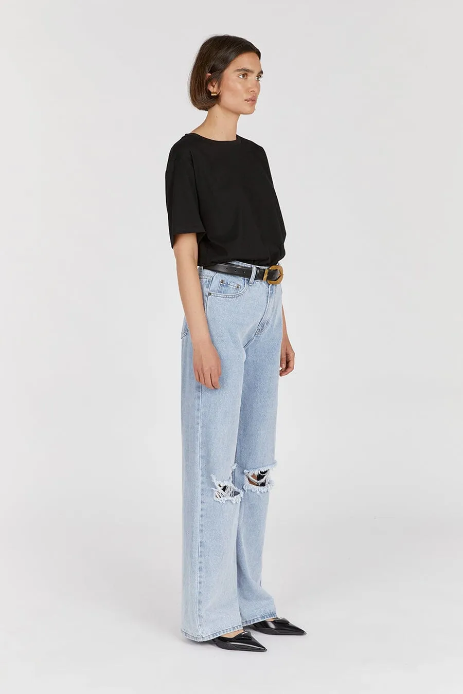 ARCHIE BLUE HIGH RISE RIPPED JEAN