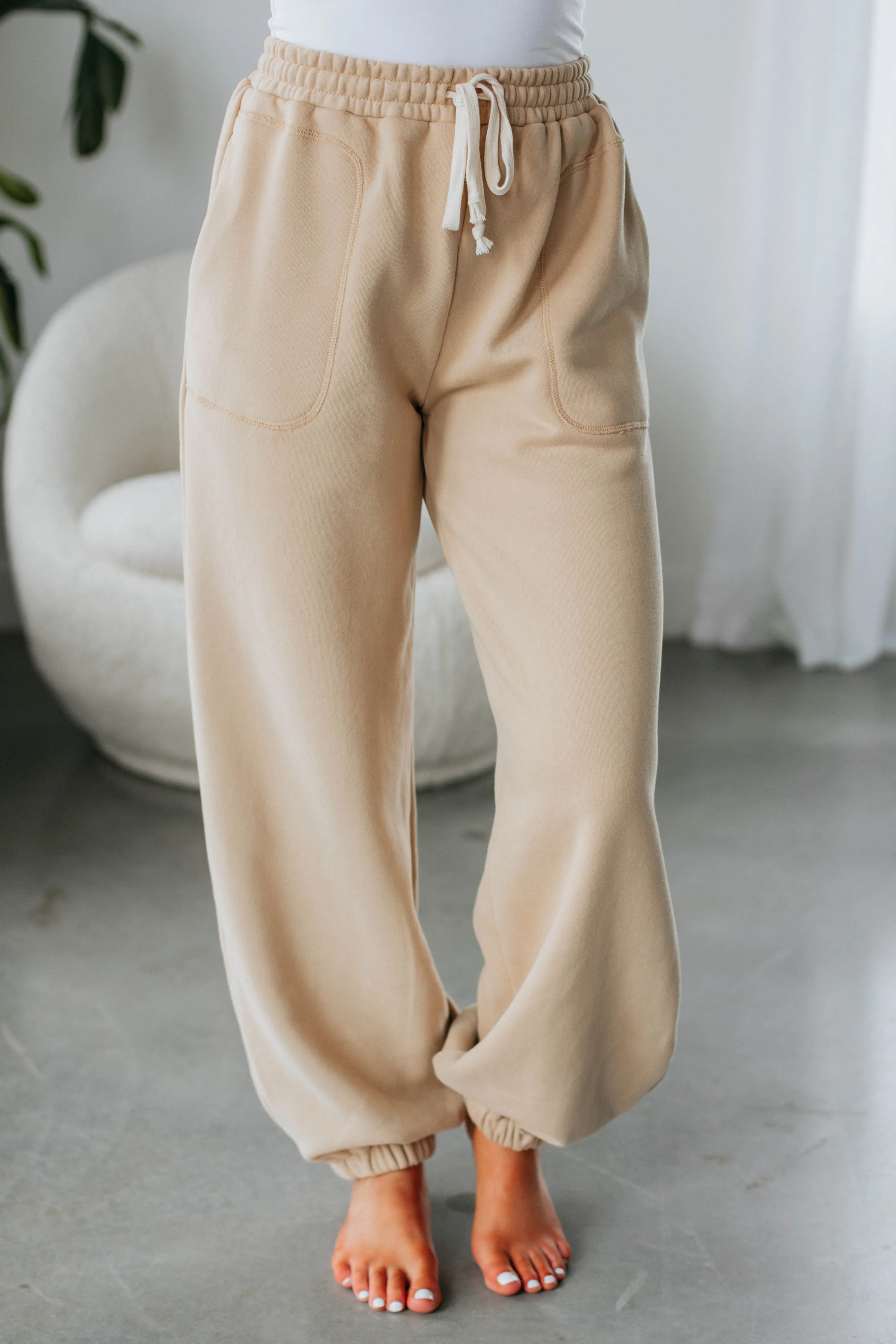 Ayden Lounge Joggers - Biscotti