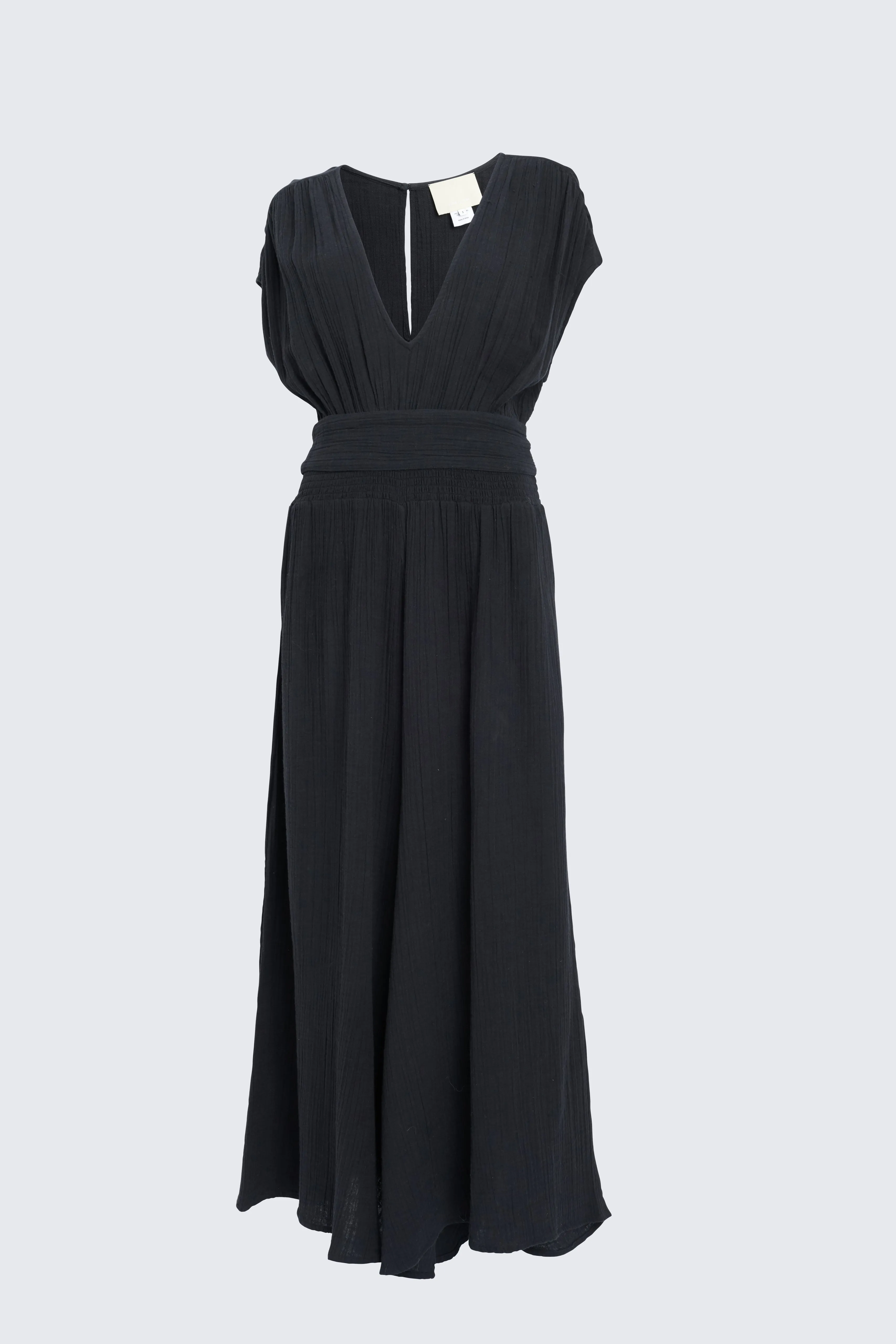 Black Anneka Deep-V Jumpsuit