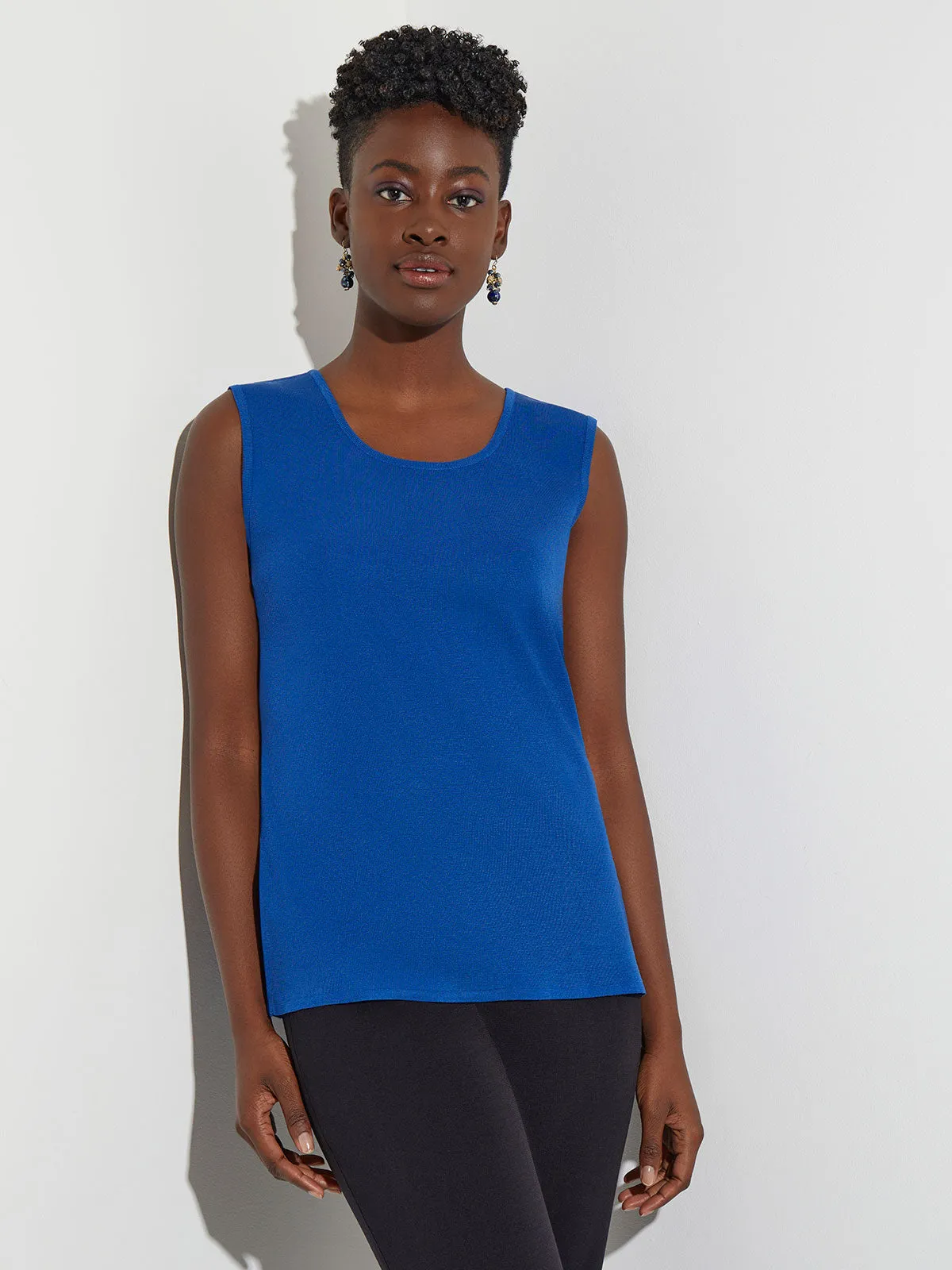 Classic Knit Tank Top, Lyons Blue