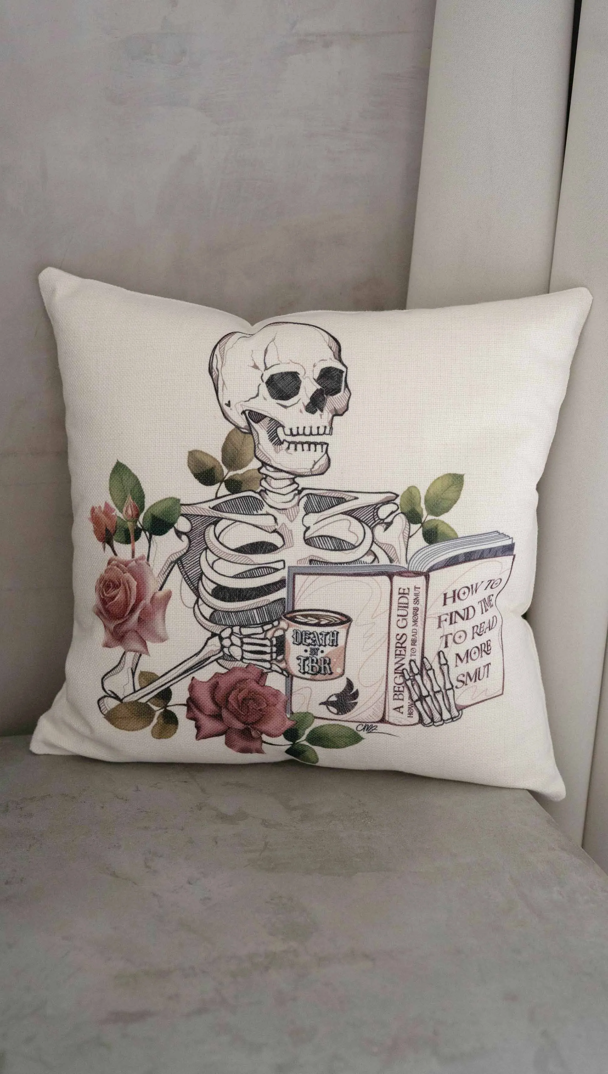 Death By TBR - Decorative Throw Pillow