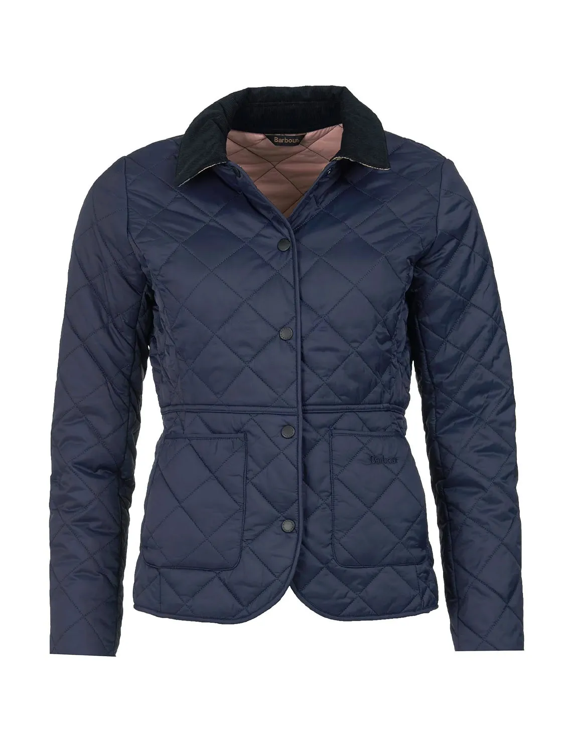 Deveron Quilted Jacket Navy / Pale Pink