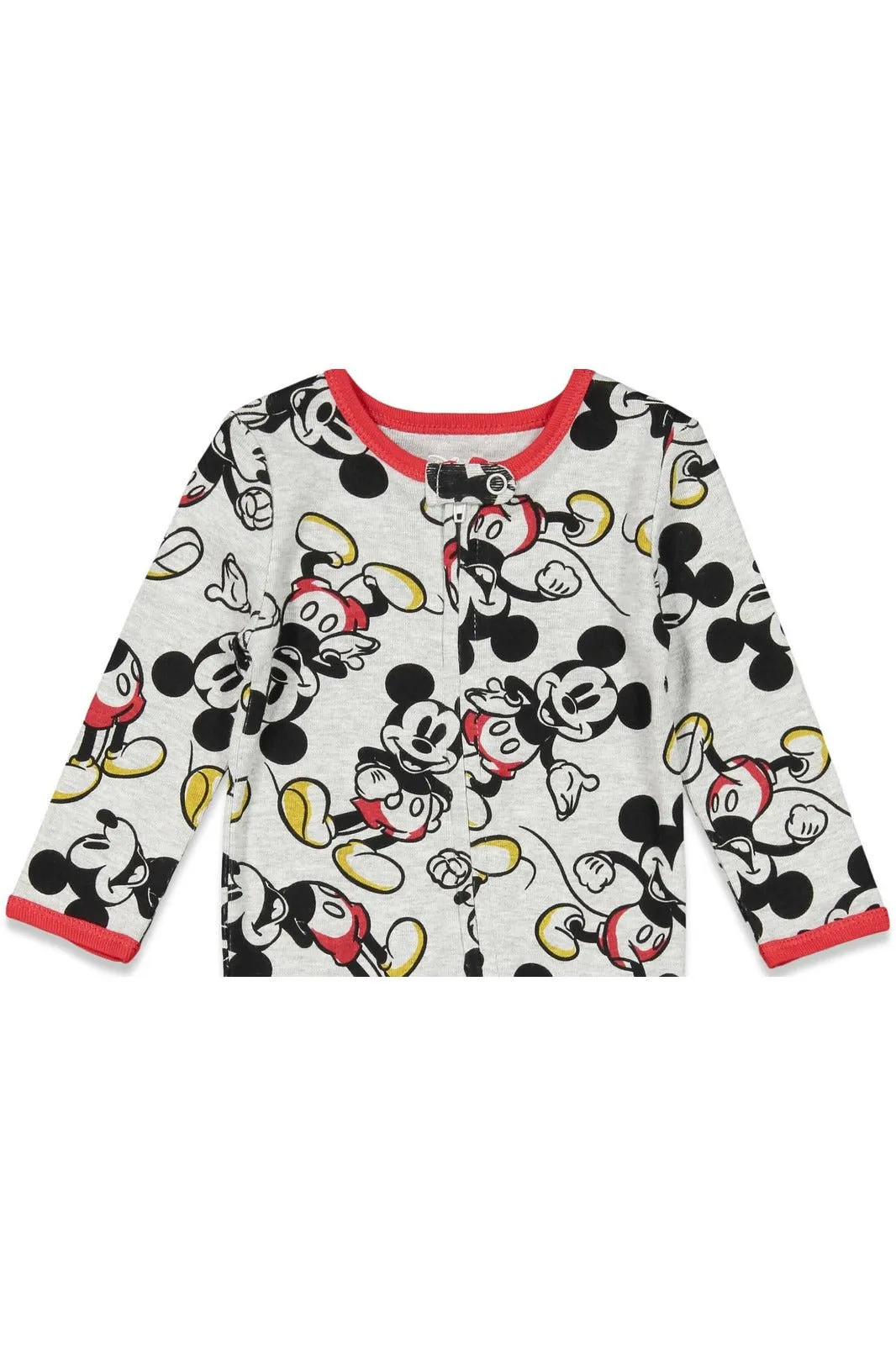 Disney Mickey Mouse 2 Pack Zip Up Long Sleeve Sleep N' Play Coveralls