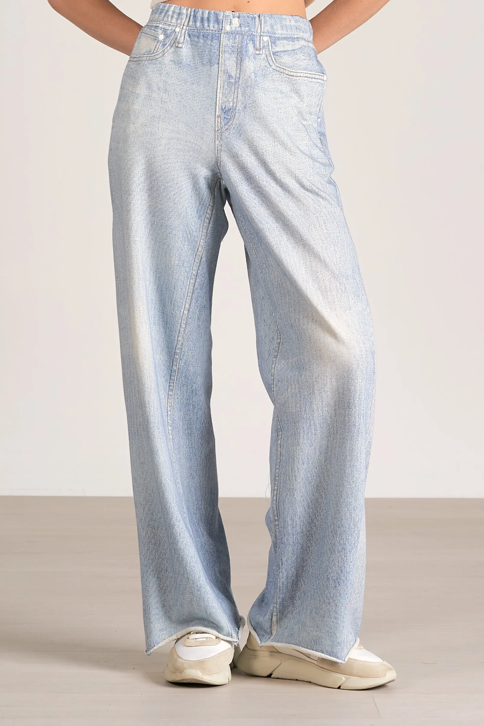 Elan Faux Denim Joggers