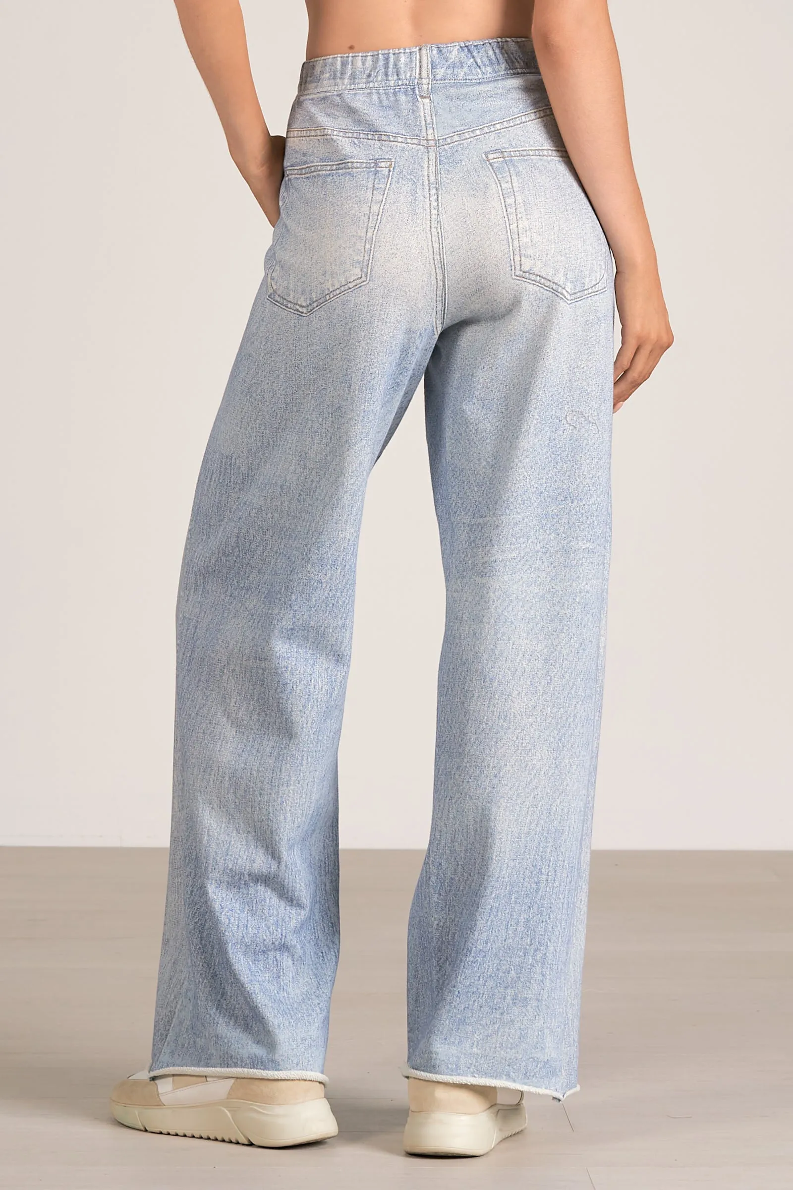 Elan Faux Denim Joggers