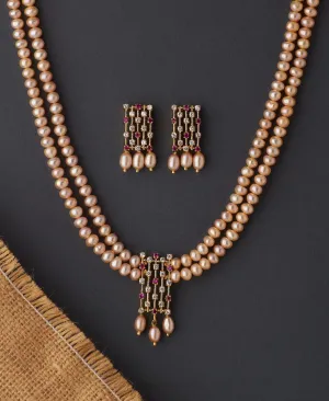 Exquisite Real Pearl Necklace Set