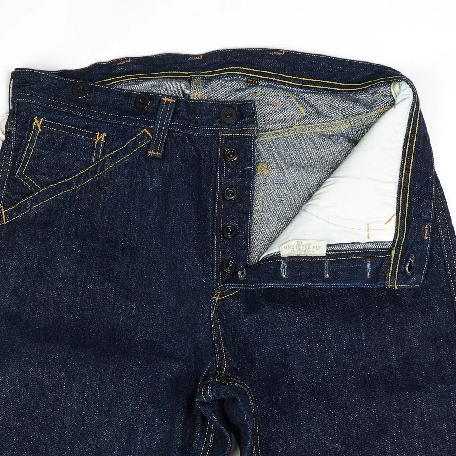 Freewheelers 2022004 'Bake Head' 14oz Denim Overall - Rinsed