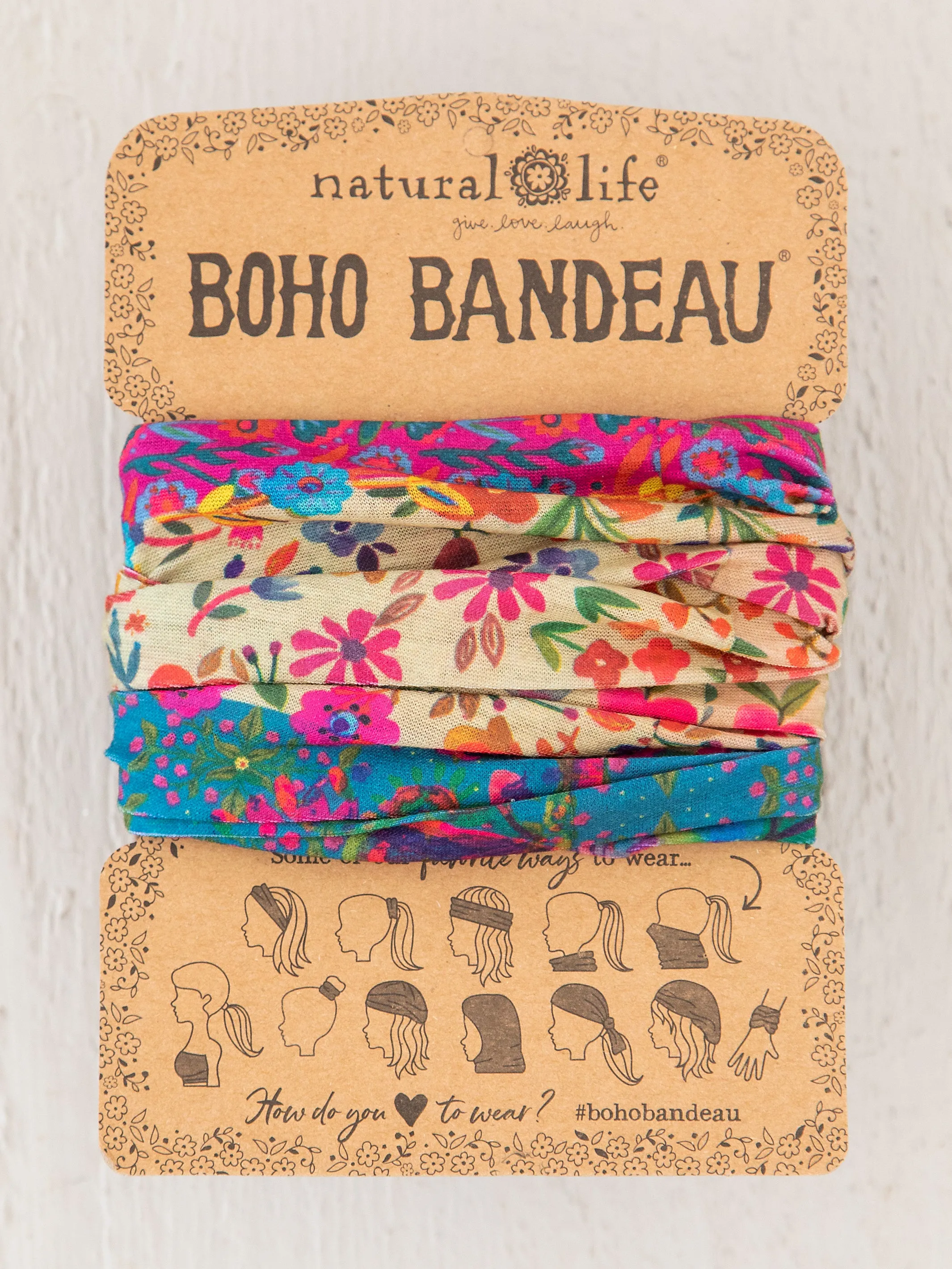 Full Boho Bandeau® Headband - Floral Border