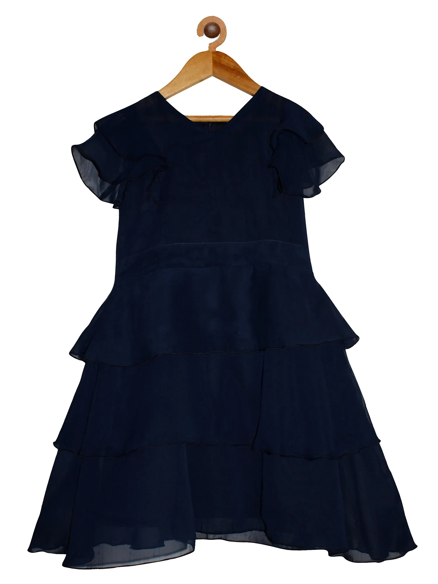 Girls Long Dress with Frill Sleeves