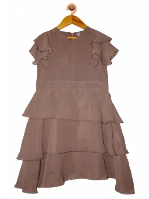 Girls Long Dress with Frill Sleeves