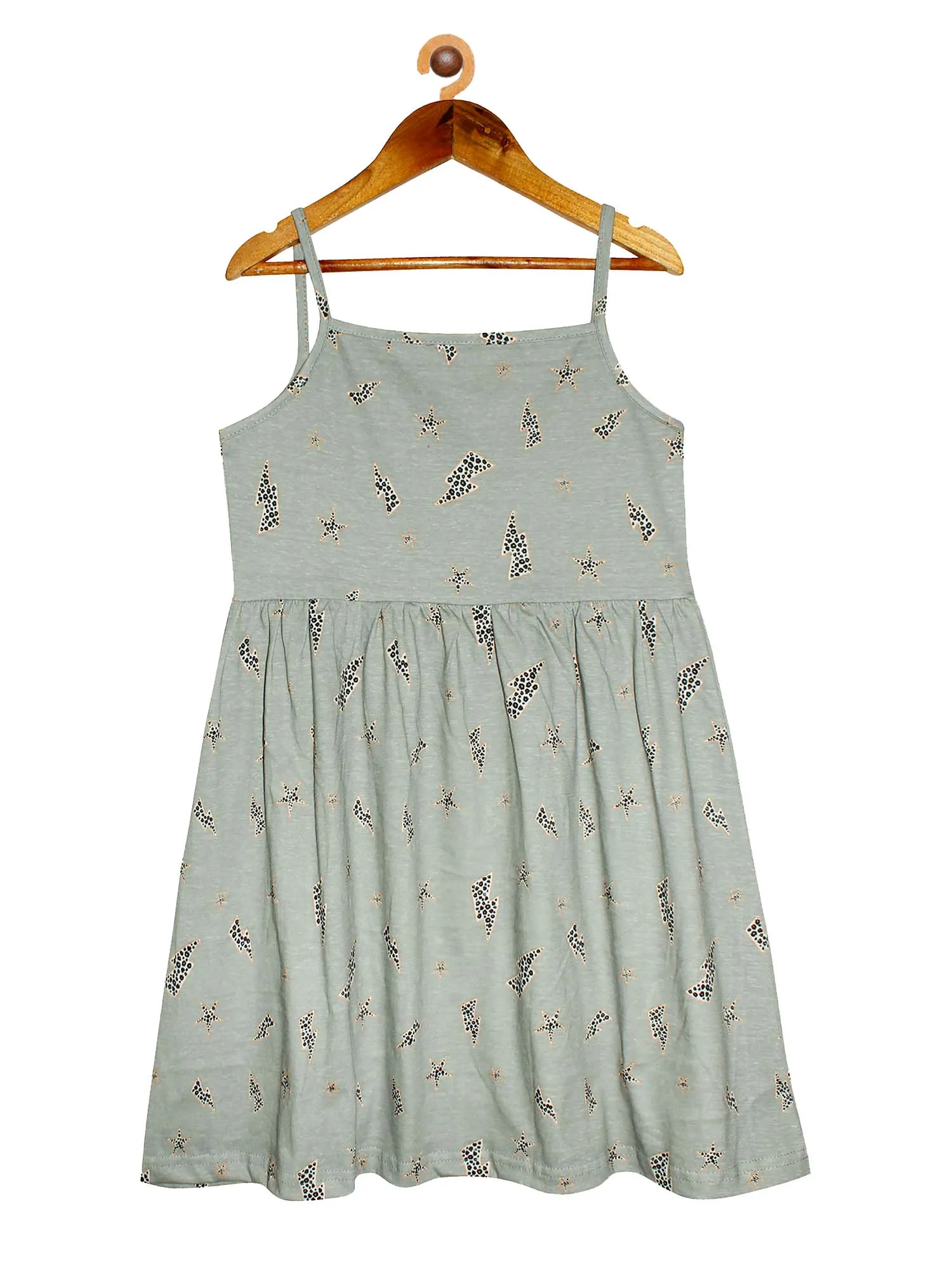 Girls Printed Strap Dress