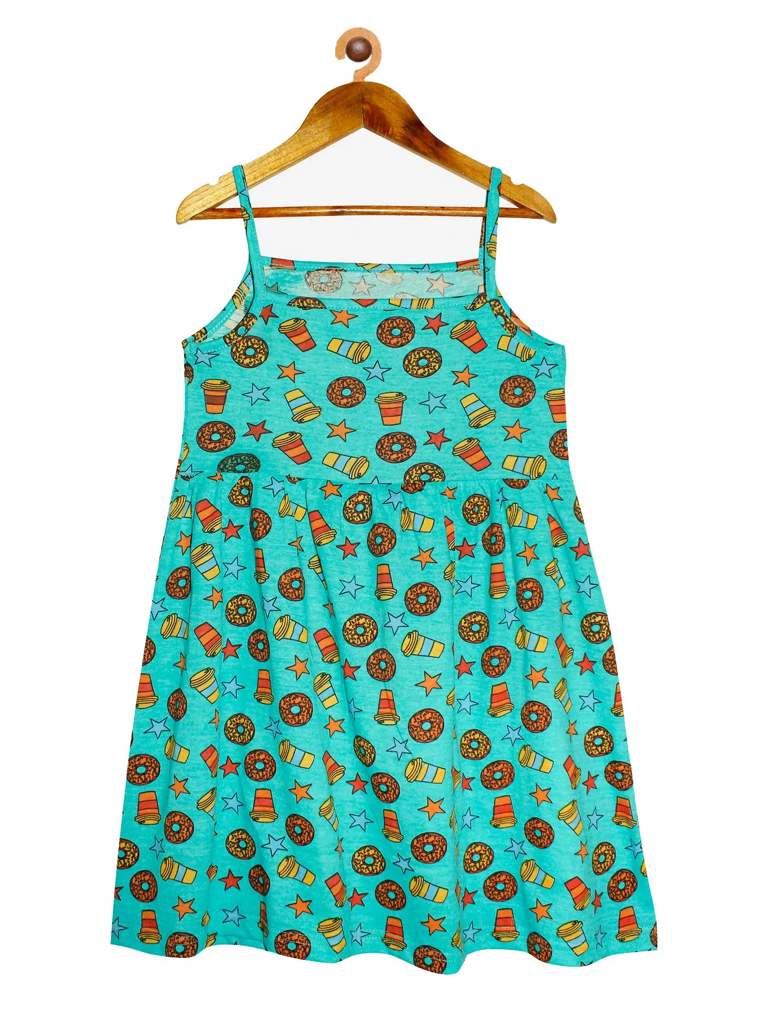 Girls Printed Strap Dress