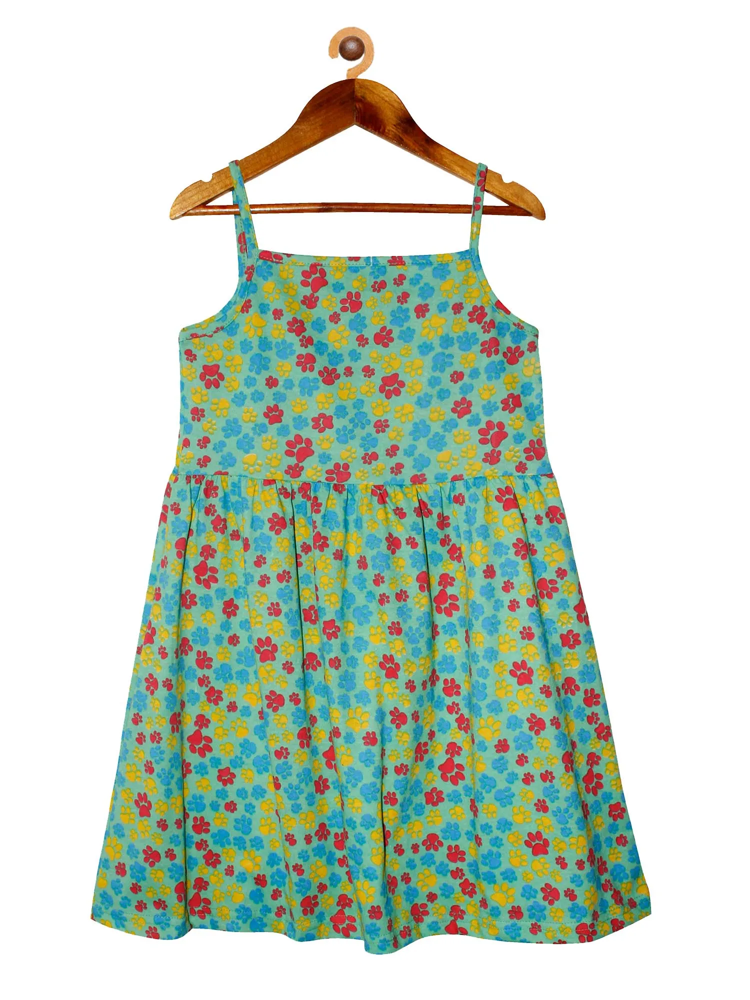 Girls Printed Strap Dress