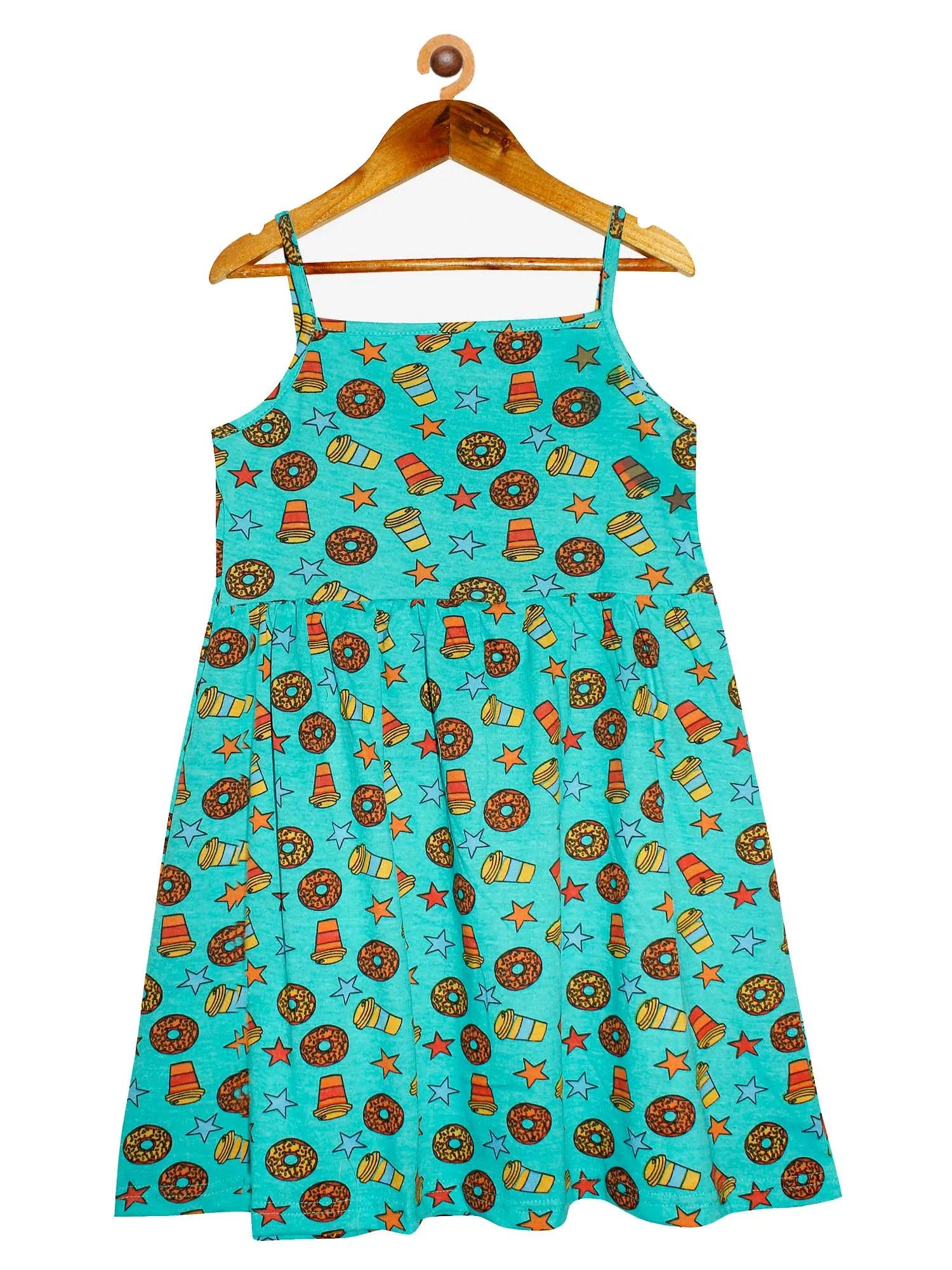 Girls Printed Strap Dress