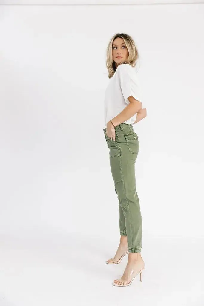 Jada Olive Slim Utility Joggers - Final Sale