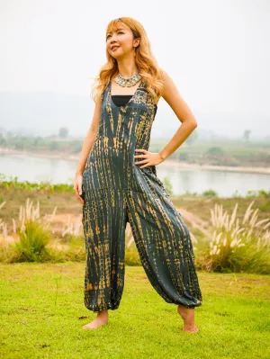 K0965- Hand Dyed  Hippie Racerback Jumpsuit Romper