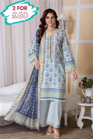 Munira Lawn 3 Piece Pakistani Suit MUN571