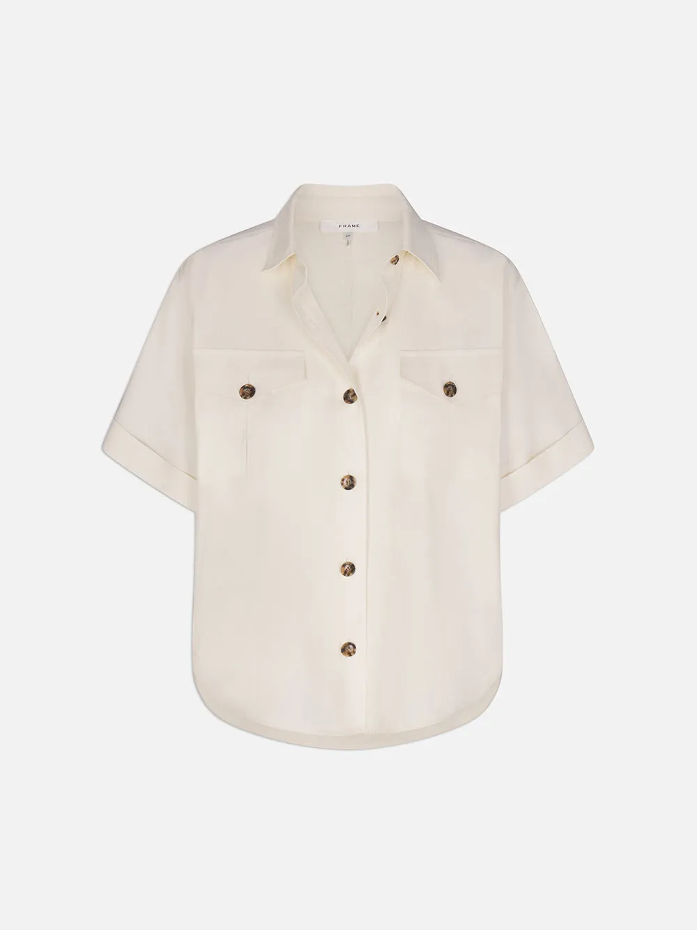 Patch Pocket Utility Shirt -- Cream