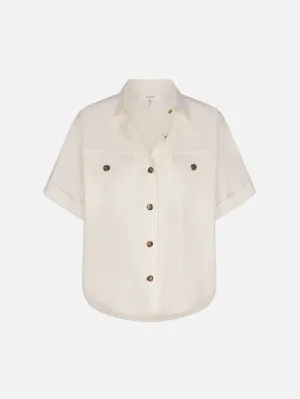 Patch Pocket Utility Shirt -- Cream