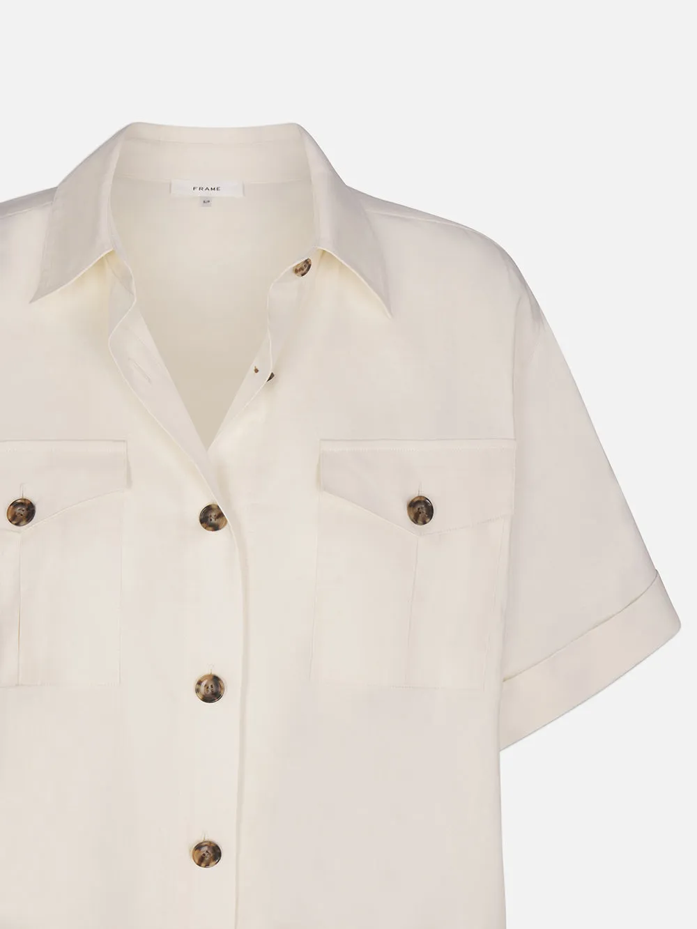 Patch Pocket Utility Shirt -- Cream