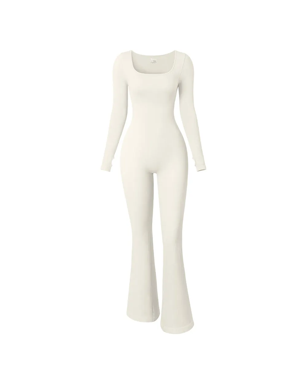 Ribbed Exercise Long Sleeve Jumpsuits