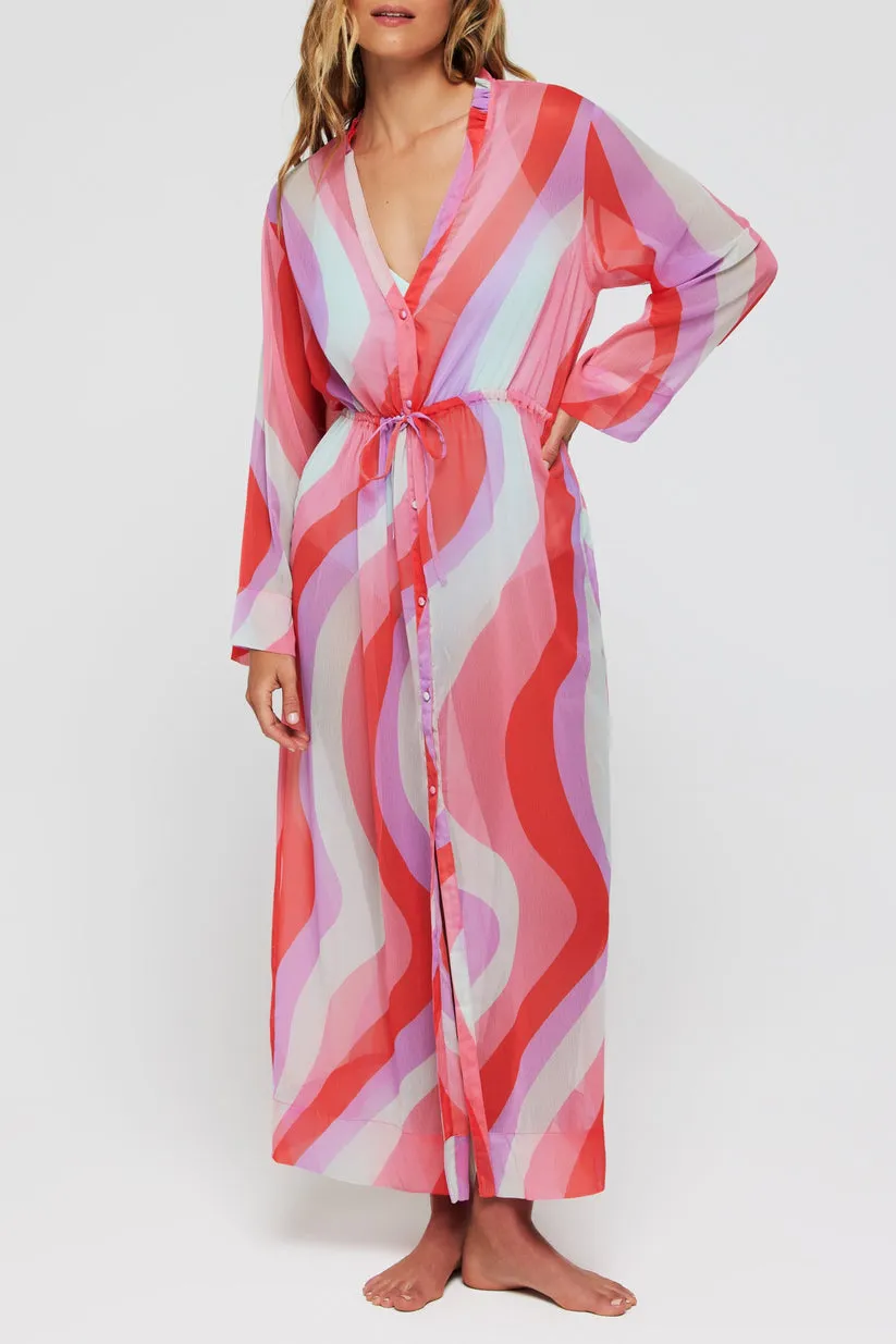 Shelby Kimono - Pucci Stripe