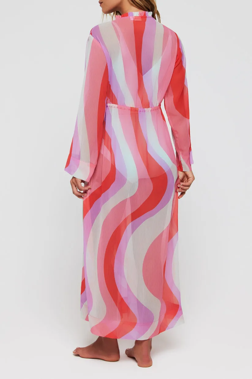 Shelby Kimono - Pucci Stripe