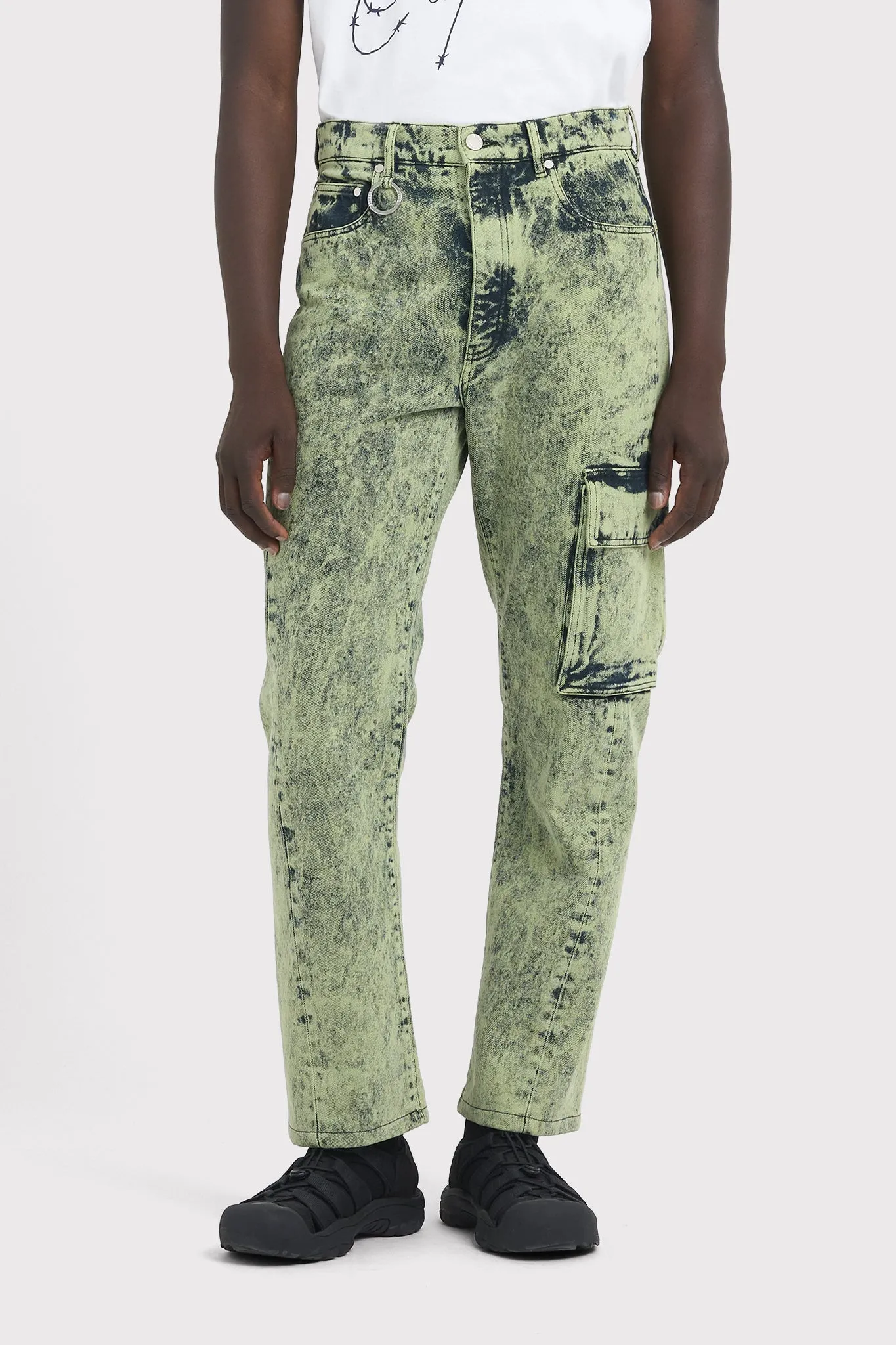 SURFACE DENIM ACID DYED OLIVE