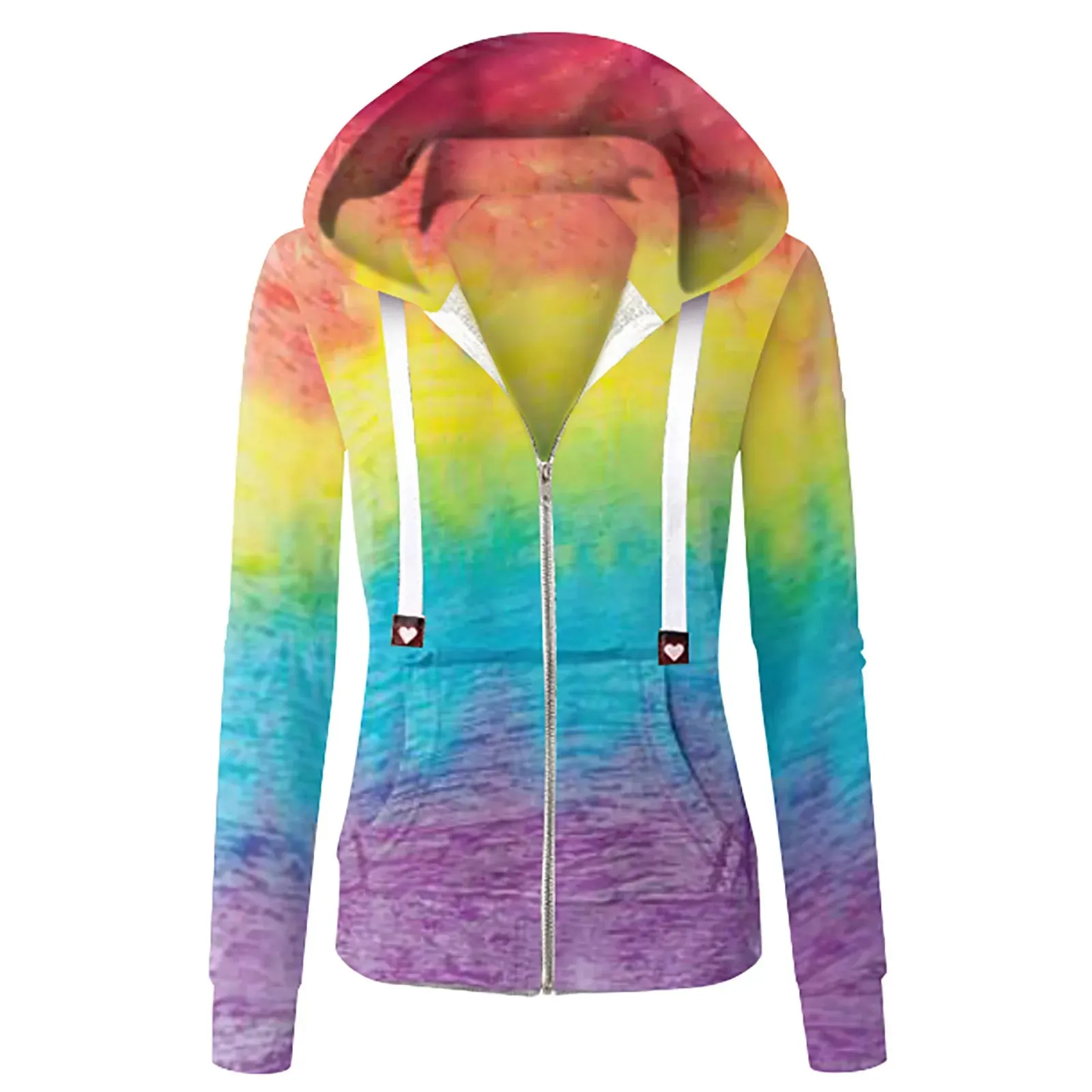 Tie-Dyed Casual Dolphin Jacket for Women