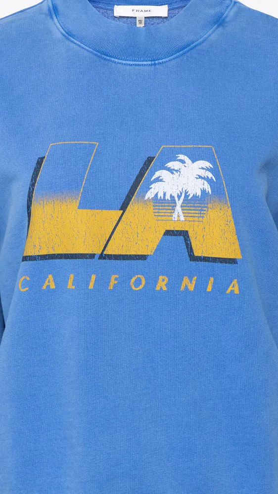 Vintage LA Sweatshirt - Washed Bright Blue