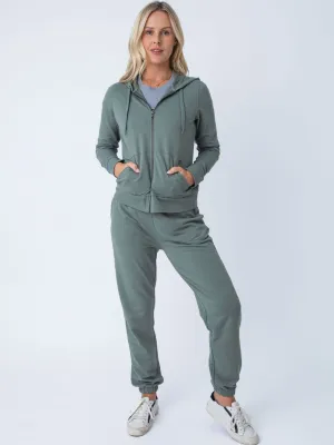 Women's Mercury Green Terry Jogger